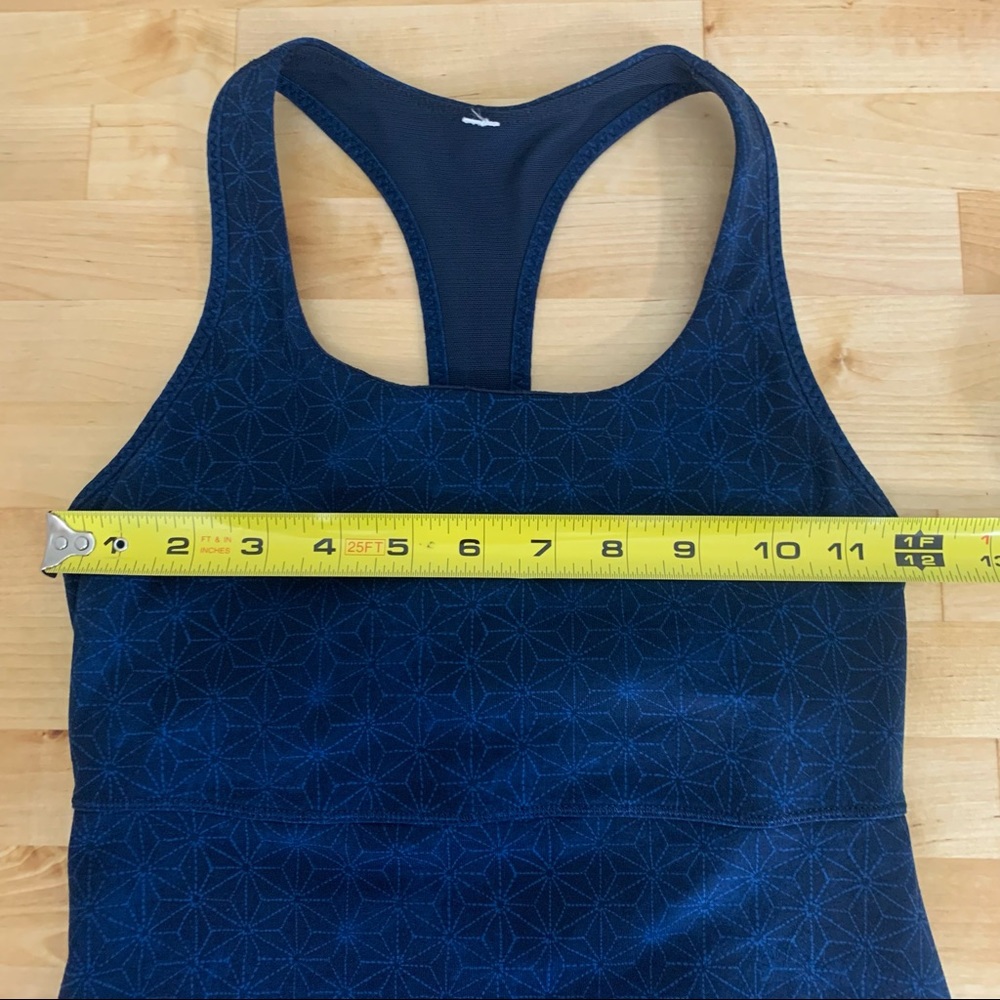 Lululemon Power Up Tank II in Sashiko Star Inkwell Rugged Blue Size 4 - Picture 9 of 10